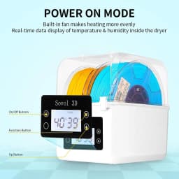 Sovol Filament Dryer 2023, SH01 Filament Dehydrator 3D Printer Spool Holder with Upgraded Fan, Dry Box for Keeping Filament Dry