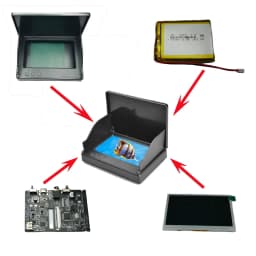 Built-in Battery 1000-Lumen IPS LCD 5-Inch Outdoor Underwater Fishing Camera Monitor