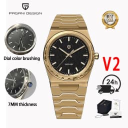 PAGANI DESIGN 2026 New VJ21 37MM Men Quartz Watch V2 Sapphire Stainless Steel Waterproof 10Bar Thin 7MM Luminous C3 Reloj Hombre