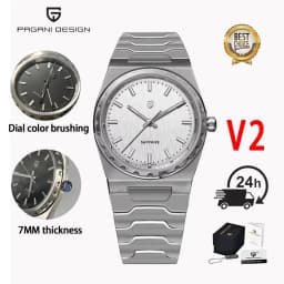 PAGANI DESIGN 2026 New VJ21 37MM Men Quartz Watch V2 Sapphire Stainless Steel Waterproof 10Bar Thin 7MM Luminous C3 Reloj Hombre