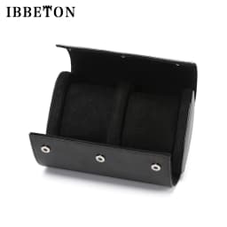 IBBETON 3-Slot Watch Roll Travel Case Portable Vintage Leather Watch Display Case Watch Storage Box Watch Organizers of Men Gift