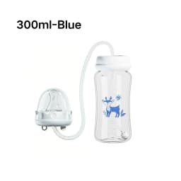 1pc Leak-Proof Hands-Free Bottle for Lying Feeding, Food-Grade PP Easy Clean, Anti-Choke, Baby Drinks Sitting or Lying