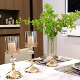 Crystal Candle Holder Luxury Wedding Party Festival Christmas Romantic Dinning Table Centerpiece Candlestick Home Decoration