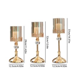 Crystal Candle Holder Luxury Wedding Party Festival Christmas Romantic Dinning Table Centerpiece Candlestick Home Decoration