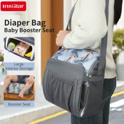 Baby Booster Seat Travel Booster Seat for Kitchen Chair PU Washable Straps Safety Buckle Portable Travel Toddler Booster Seat