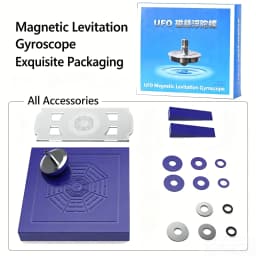 Suspended Magnetic Gyro Saucer Physics Experiment Balance Gadget Creative Desktop Ornament Daily Leisure Office Decor Gift