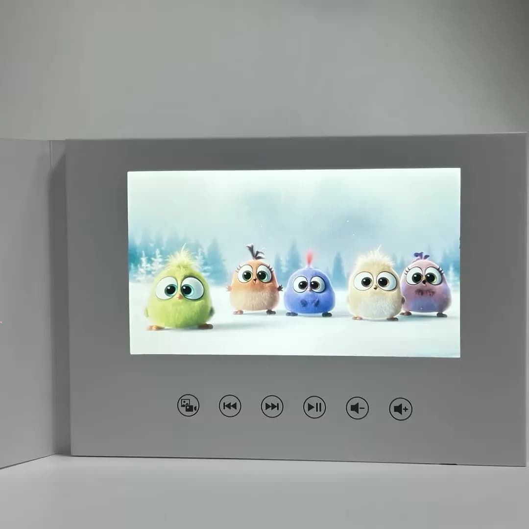 7 Inches Birthday Video Book Card 4GB LCD Invitation Gift Music Greeting Card Upload Videos Photos Wedding Invite Digital Frame
