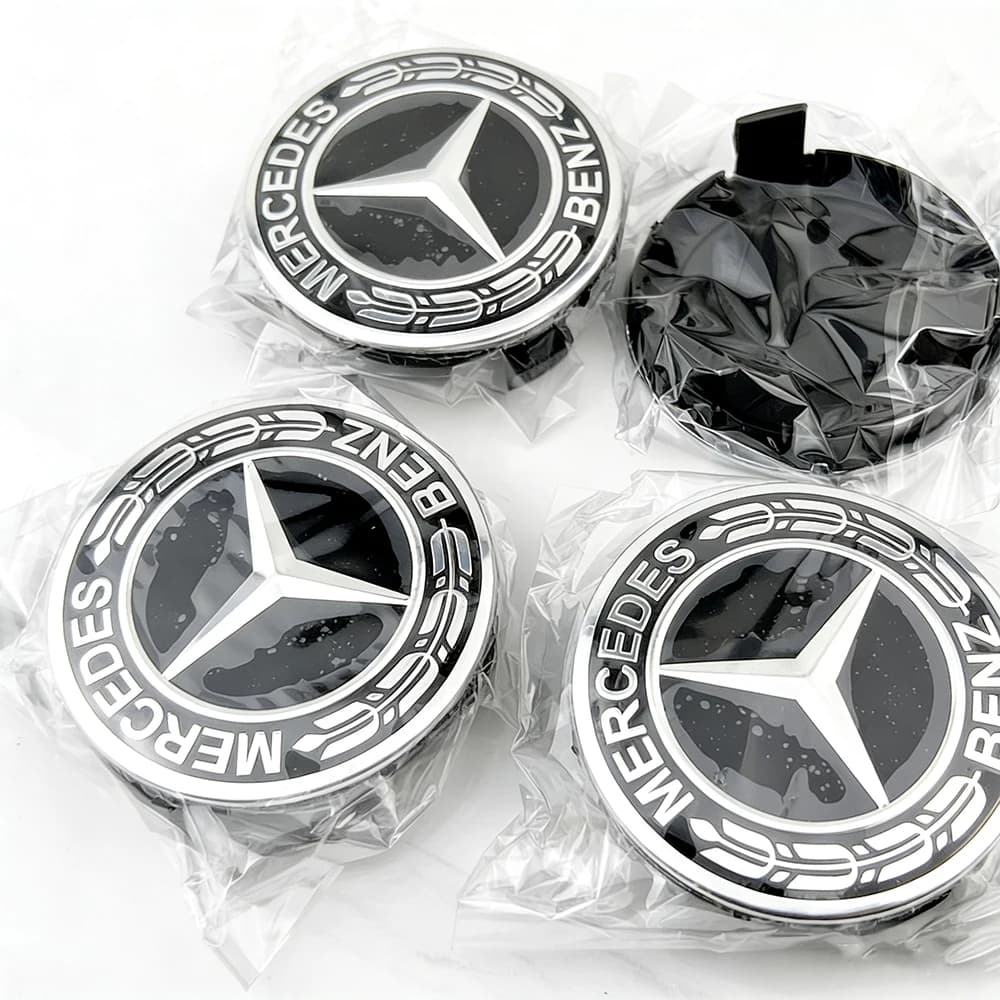 20Pcs 75mm Car Wheel Center Cap Hub Covers Badge For Mercedes Benz AMG B/C/E/S Class C43 C63 E43 E53 E63 GLC GLK CLA Accessories
