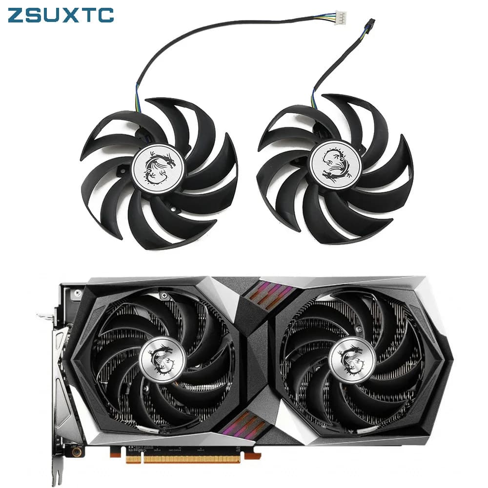 95MM 4PIN PLD10010S12HH RTX3060 Ti GPU Fan for MSI Radeon RX 6700 XT Gaming X GeForce RTX 3060 Graphics Video Card Cooling Fan
