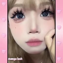 DINGSEN 5 Pairs Manga Lashes Eyes Lashes Soft Natural Long Eyelashes Fake Lashes Anime Wispy Strip False Eyelashes Makeup