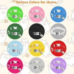 Customized Fashion Elastic Cat Collar Free Engraved Puppy Kitten Anti-lost Pet ID Nameplate Necklace With Bell & Moon Ornament