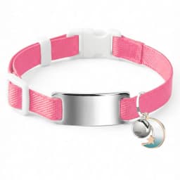 Customized Fashion Elastic Cat Collar Free Engraved Puppy Kitten Anti-lost Pet ID Nameplate Necklace With Bell & Moon Ornament