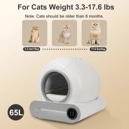 DOEL 2026 Upgrade Automatic Smart Litter Box, Self-Cleaning Cat Litter Box 65L Large Capacity, APP Control, 2.4G WiFi Only, Ion Odor Neutralization, Compatible with Clumping Litters, Ideal for Multi-Cat Homes