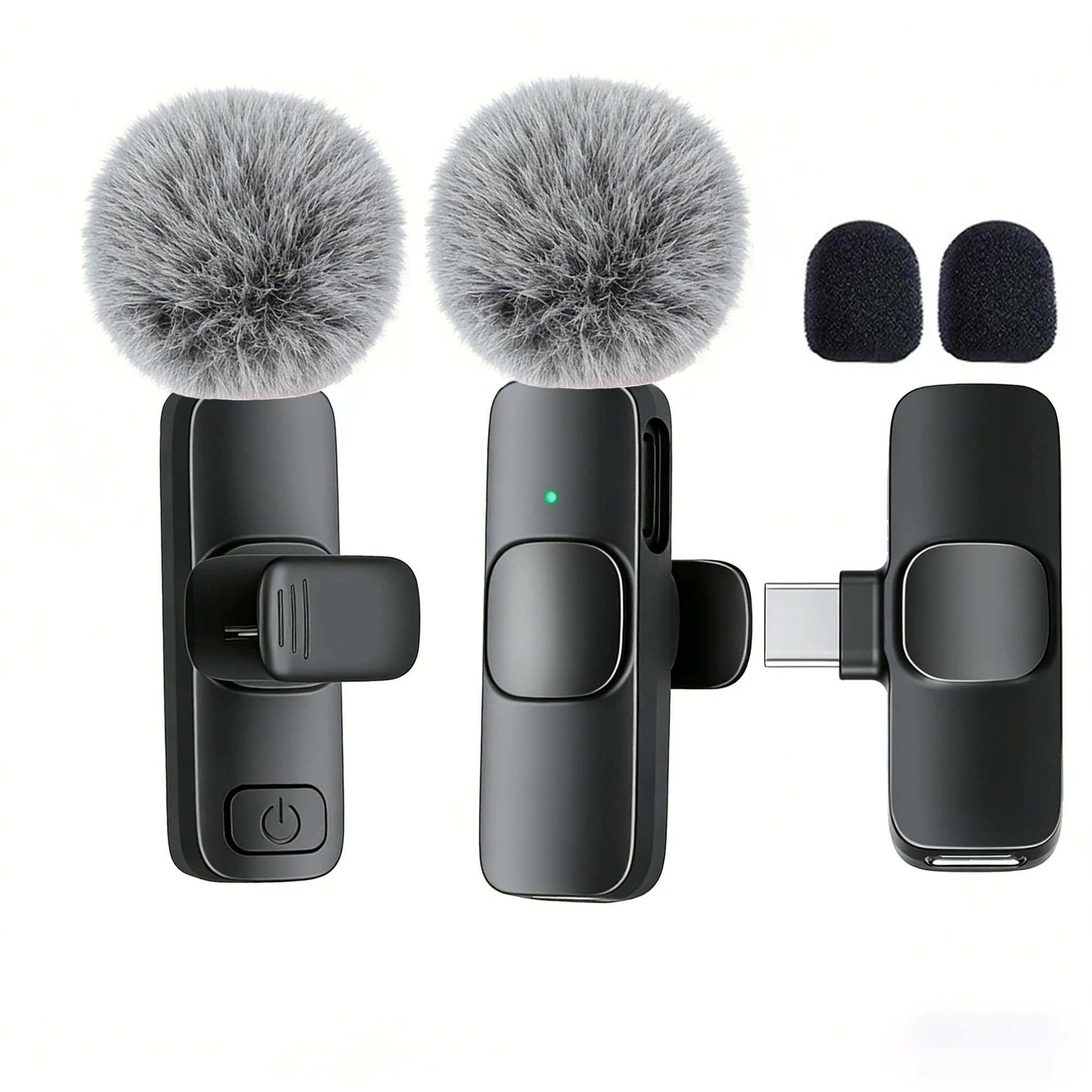 Type-C Port Professional Wireless Lavalier Microphone for Smartphones, Computers, Tablets, Plug and Play