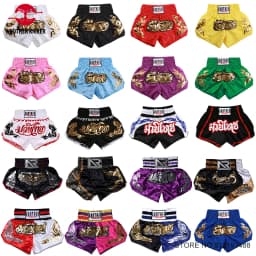 Muay Thai Shorts 2024 New Boxing Shorts Women Men Child Embroidery Kickboxing Training Pants Sanda Martial Arts Fight Equipment