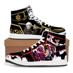 One Piece Customized Anime Sneakers Basketball Shoes Fashion Men and Women High Top Casual Shoes Monkey D. Luffy Festival Gift