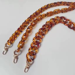 New Fashion Woman Handbag Accessory Chain Amber Leopard Acrylic Resin Chain Luxury Strap Women Clutch Shoulder Purse Chain