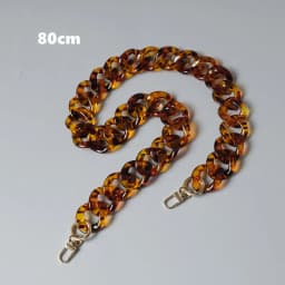 New Fashion Woman Handbag Accessory Chain Amber Leopard Acrylic Resin Chain Luxury Strap Women Clutch Shoulder Purse Chain