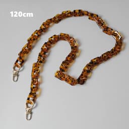 New Fashion Woman Handbag Accessory Chain Amber Leopard Acrylic Resin Chain Luxury Strap Women Clutch Shoulder Purse Chain