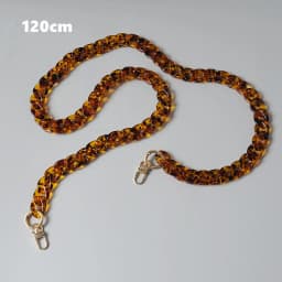 New Fashion Woman Handbag Accessory Chain Amber Leopard Acrylic Resin Chain Luxury Strap Women Clutch Shoulder Purse Chain