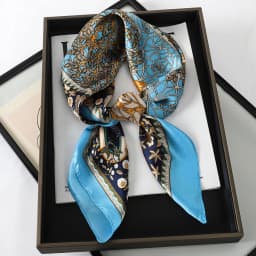 60Colors Luxury Scarf Women 70*70Cm Silk Feel Square Hair Wrapping Foulard Satin Shawl Big Size Head Bandana Hijab Handkerchief