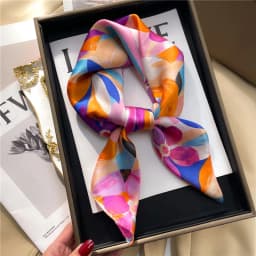 Scarf Women Silk Satin Women Bandana Silk Scarves Scarf for Women Neckerchief Luxury Scarf Foulard Laven Official Store WJ002