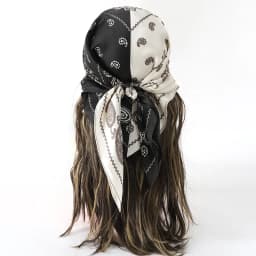 Bohemian Style Floral Print Women’s Square Silk Scarf Satin Head Wrap Tropical Leaf Flower Design Scarves Bandana Hijab