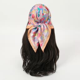 Bohemian Style Floral Print Women’s Square Silk Scarf Satin Head Wrap Tropical Leaf Flower Design Scarves Bandana Hijab