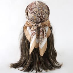 Bohemian Style Floral Print Women’s Square Silk Scarf Satin Head Wrap Tropical Leaf Flower Design Scarves Bandana Hijab
