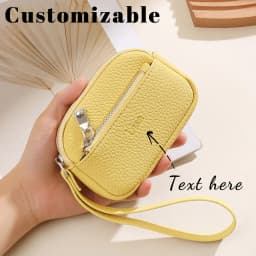 Customized Name Lipstick, Earphone Storage Pouch, Small and Compact Keychain Pendant, Multi-Color Hand-Held Wallet