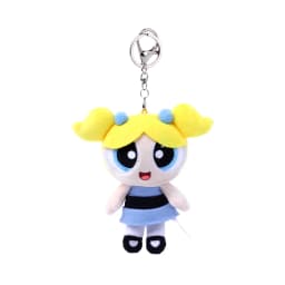 Kawaii Anime The Powerpuff Girls Blossom Bubbles Buttercup 12cm Pp Cotton Filled Plush Keychain Cartoon Pendant Doll