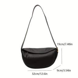 Fashionable Retro New Leather Bag, Women's Dumpling Bag, Shoulder Bags, Crossbody Bags, Trendy and Versatile Soft Leather Bag