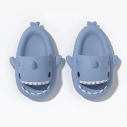 2024 Men EVA Shark Sandals Women Outdoor Beach Thick Soled Slippers Adult Non-slip Summer Slides Couple Cute Solid Color Shoes