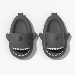 2024 Men EVA Shark Sandals Women Outdoor Beach Thick Soled Slippers Adult Non-slip Summer Slides Couple Cute Solid Color Shoes