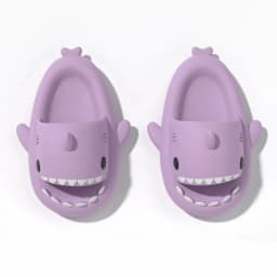2024 Men EVA Shark Sandals Women Outdoor Beach Thick Soled Slippers Adult Non-slip Summer Slides Couple Cute Solid Color Shoes