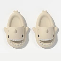 2024 Men EVA Shark Sandals Women Outdoor Beach Thick Soled Slippers Adult Non-slip Summer Slides Couple Cute Solid Color Shoes