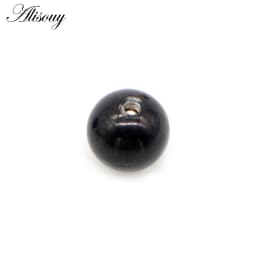 Alisouy 10pcs 14G/16G Mix Colors Stainless Steel Replacement Ball Bead Lip Eyebrow Tongue Ear Tragus Belly Body Piercing Jewelry