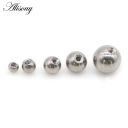Alisouy 10pcs 14G/16G Mix Colors Stainless Steel Replacement Ball Bead Lip Eyebrow Tongue Ear Tragus Belly Body Piercing Jewelry