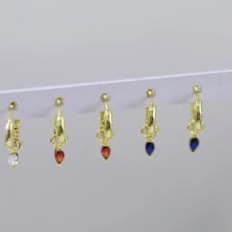 ROXI Rhombus Color Zircon Pendant Earrings 925 Sterling Silver Accessories Versatile Jewelry Ladies Classic Elegant Earrings