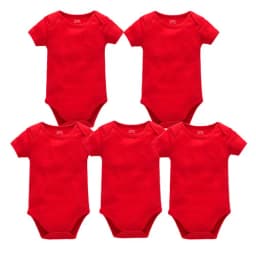 Kavkas 3PCS 5PCS Baby Boys Girls Clothes Solid White Short Sleeve Cotton Baby Bodysuits body bebe 0-24 months Newborn Jumpsuit