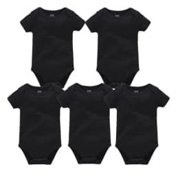 Kavkas 3PCS 5PCS Baby Boys Girls Clothes Solid White Short Sleeve Cotton Baby Bodysuits body bebe 0-24 months Newborn Jumpsuit