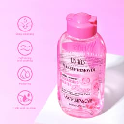 USHAS Makeup Remover Cleaning Water Moisturizing Gentle Soothing Sensitive Facial Makeup Remover Soft Makeup Remover
