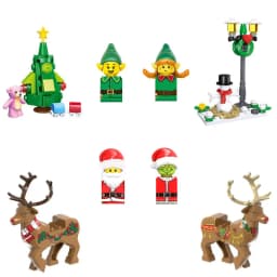 Christmas Blocks Toys Santa Claus Reindeer Action Figures Building Bricks Toy Gift