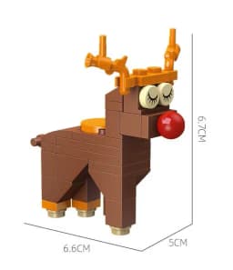 Christmas Blocks Toys Santa Claus Reindeer Action Figures Building Bricks Toy Gift
