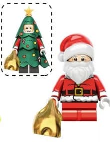 Christmas Blocks Toys Santa Claus Reindeer Action Figures Building Bricks Toy Gift