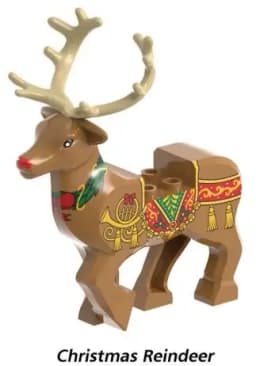 Christmas Blocks Toys Santa Claus Reindeer Action Figures Building Bricks Toy Gift