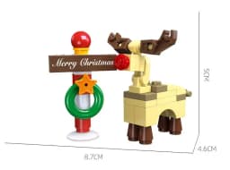 Christmas Blocks Toys Santa Claus Reindeer Action Figures Building Bricks Toy Gift
