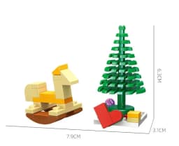 Christmas Blocks Toys Santa Claus Reindeer Action Figures Building Bricks Toy Gift