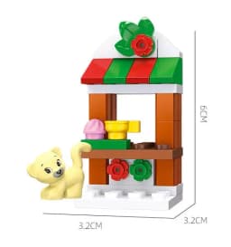 Christmas Blocks Toys Santa Claus Reindeer Action Figures Building Bricks Toy Gift
