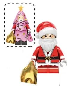 Christmas Blocks Toys Santa Claus Reindeer Action Figures Building Bricks Toy Gift